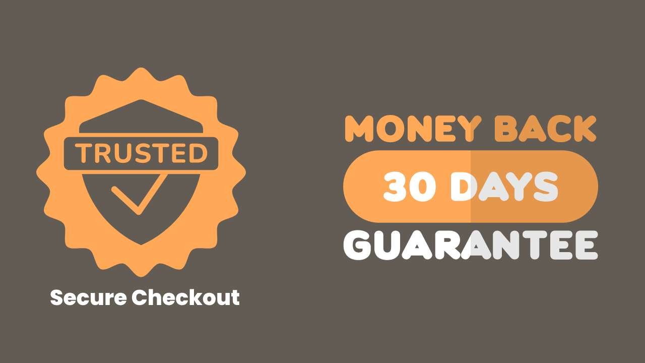 Secure checkout & 30 day money back