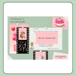 Birthday E-Gift card pink