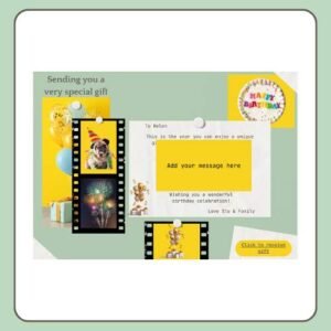 Birthday e-gift card yellow